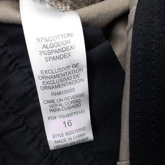 Democracy Womens Ab solution Cropped Cargo Utility Pant Tan Khaki Womens Size 16 - Picture 4 of 4